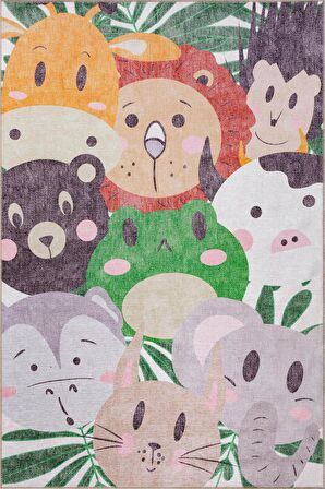 Artloop Çocuk Odası Halısı Minor Dekoratif Renkli Halı AL 416